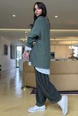 Conrad Oversized Boxy Knit Khaki